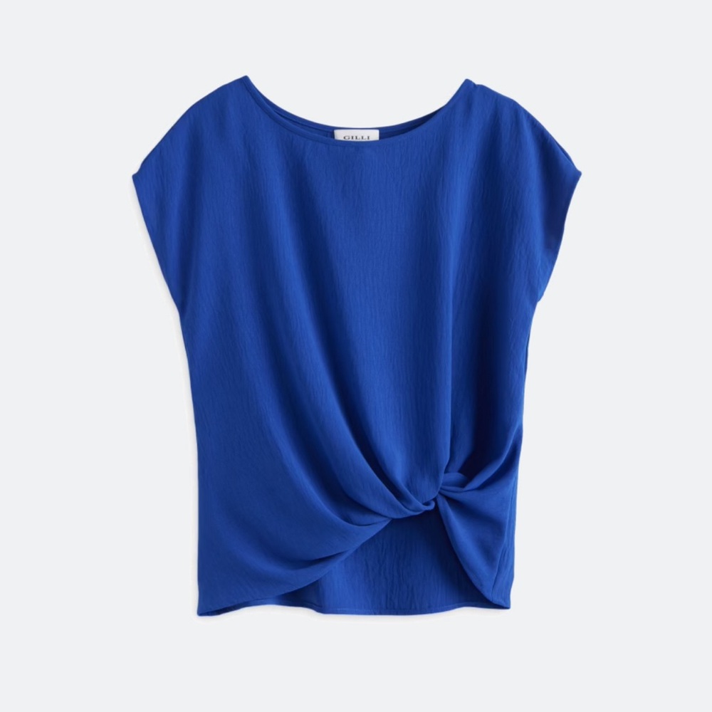 Kaileigh Royal Blue Twist Blouse